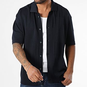 Mackten - 238 Camicia a maniche corte in rete blu navy