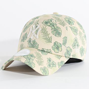 New Era - Cappellino donna AOP Tropical 9Twenty NY Yankees 60667638 Beige Verde