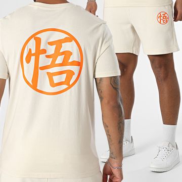 Dragon Ball Z - Goku, maglietta beige arancione e pantaloncini da jogging in bundle
