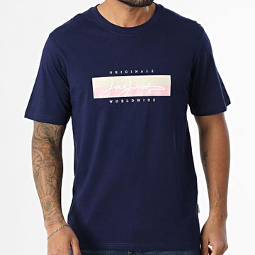 Jack And Jones - Frederiksberg Box Script - Maglietta blu navy