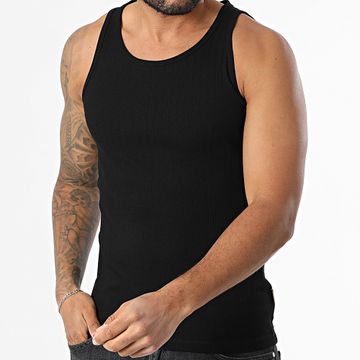 Jack And Jones - Canotta a costine nera Acapulco