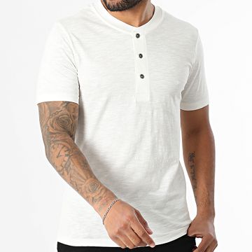 Jack And Jones - Blunixs Maglietta Henley con bottoni Beige chiaro