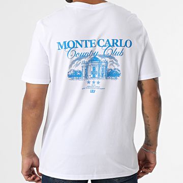 Luxury Lovers - Maglietta oversize Monte Carlo Country Club Blu Bianco