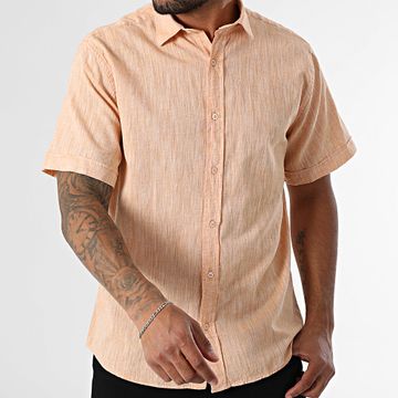Armita - Camicia a manica corta regular fit 853 Arancione Chiné