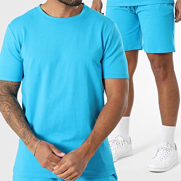 Black Industry - Set di maglietta oversize e pantaloncini da jogging King Blue