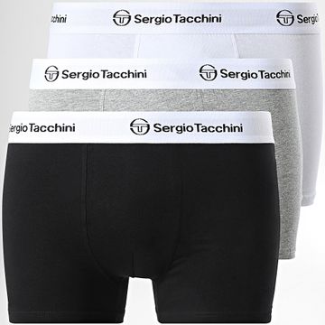 Sergio Tacchini - Set di 3 boxer 92892630 Nero, grigio, bianco, erica.