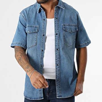 Classic Series - Jean 265 Camicia a maniche corte in denim blu