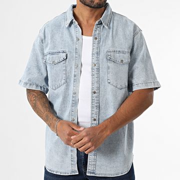Classic Series - Jean 267 Camicia a maniche corte con lavaggio blu