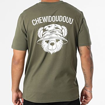 Chewidoudouu X Ryan Jernival - Tee Shirt Oversize Teddy Verde Khaki Bianco