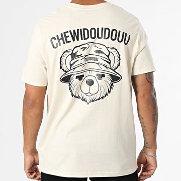 Chewidoudouu X Ryan Jernival - Maglietta oversize Teddy nero beige