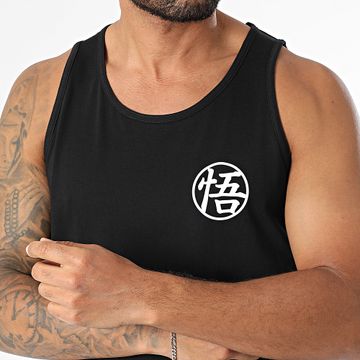 Dragon Ball Z - Goku Kanji Petto Canotta Nero Bianco