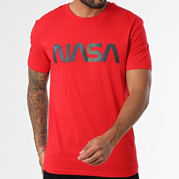 NASA - Maglietta Worm Logo Nero Arcobaleno Rosso