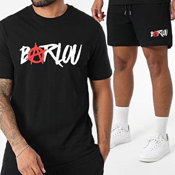 Seth Gueko - Barlou Scribble Sand - Set di maglietta e pantaloncini da jogging neri