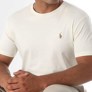 Polo Ralph Lauren - Tee Shirt Custom Slim Flit Classics Bianco