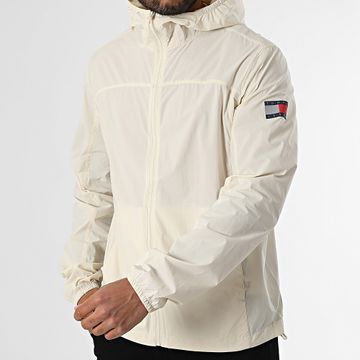 Tommy Jeans - Giacca a vento con zip e cappuccio 1669 Reflective Beige