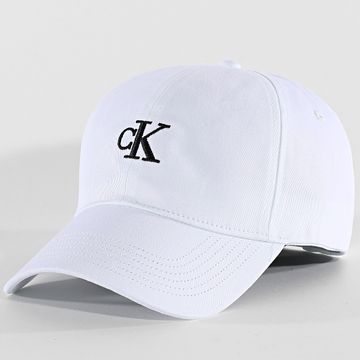 Calvin Klein - Cappello ricamato con monogramma 5024 Bianco