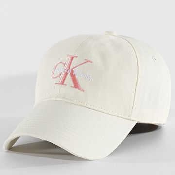 Calvin Klein - Cappello da baseball con ricamo Monologo 5026 Beige chiaro