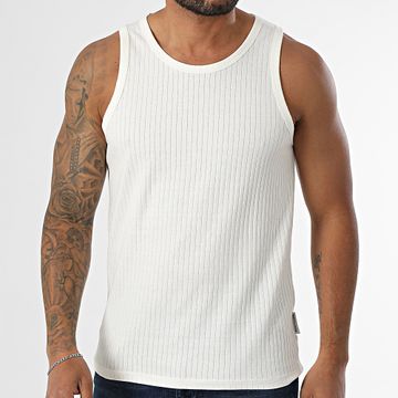 Jack And Jones - Canotta Infinity a coste beige chiaro