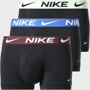 Nike - Set di 3 boxer Essential Micro KE1156 Nero Giallo chiaro Blu reale Bordeaux