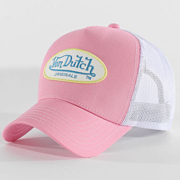 Von Dutch - Origi Cappello Trucker Rosa Bianco