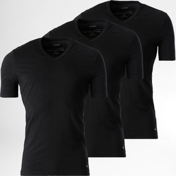 Calvin Klein - Set di 3 magliette con scollo a V 4186 nero