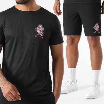 Looney Tunes - Taz - Set di maglia e pantaloncini da jogging minimal nero