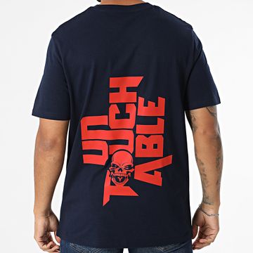 Mac Tyer Untouchable - Maglietta oversize con logo grande sul retro blu navy rosso