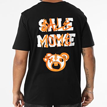 Sale Môme Paris - Tee Shirt Oversize Large Spray Teddy Nero Arancione
