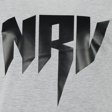 Sadek - Sadek NRV Maglietta con logo nero grigio screziato