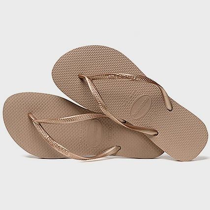 Havaianas - Infradito donna Slim 4000030 Marrone chiaro
