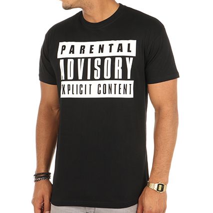 Parental Advisory - Maglietta con logo classico nero