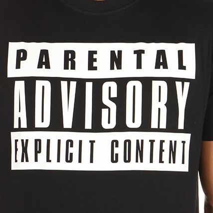 Parental Advisory - Maglietta con logo classico nero