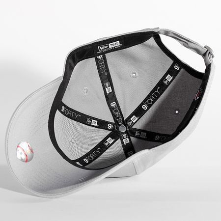 New Era - Cappello da baseball 9Forty League Basic NY Grigio Bianco