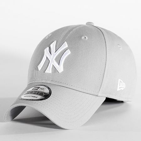 New Era - Cappello da baseball 9Forty League Basic NY Grigio Bianco