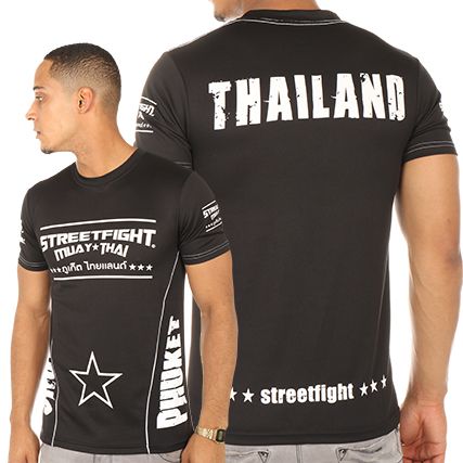 Street Fight - Tee Shirt Muay Thai Noir Blanc