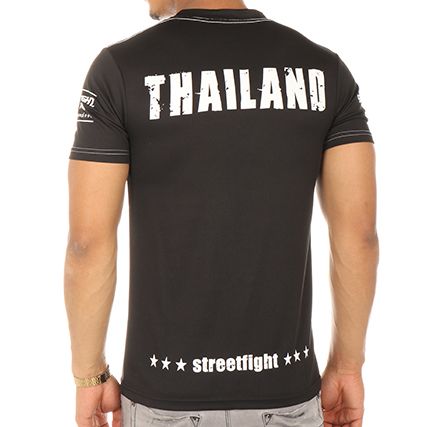 Street Fight - Tee Shirt Muay Thai Noir Blanc
