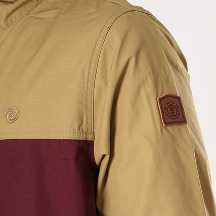 Element - Veste Zippée Capuche Alder Light Bordeaux Beige