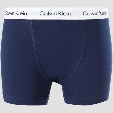 Calvin Klein - Set di 3 boxer in cotone elasticizzato U2662G rosso bianco blu navy
