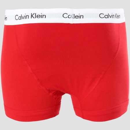 Calvin Klein - Set di 3 boxer in cotone elasticizzato U2662G rosso bianco blu navy
