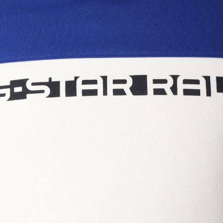 G-Star - Sweat Capuche Graphic 14 Core D11825-A971 Blanc Bleu Clair Bleu Marine