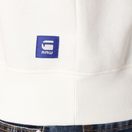 G-Star - Sweat Capuche Graphic 14 Core D11825-A971 Blanc Bleu Clair Bleu Marine