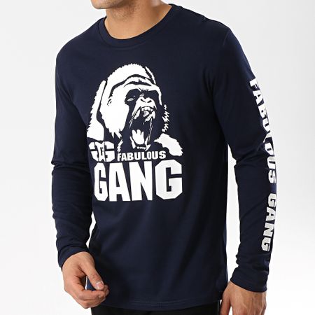 Ghetto Fabulous Gang - Maglietta a maniche lunghe blu navy
