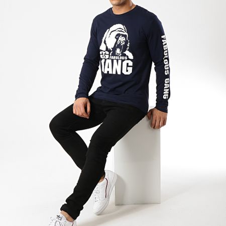 Ghetto Fabulous Gang - Maglietta a maniche lunghe blu navy
