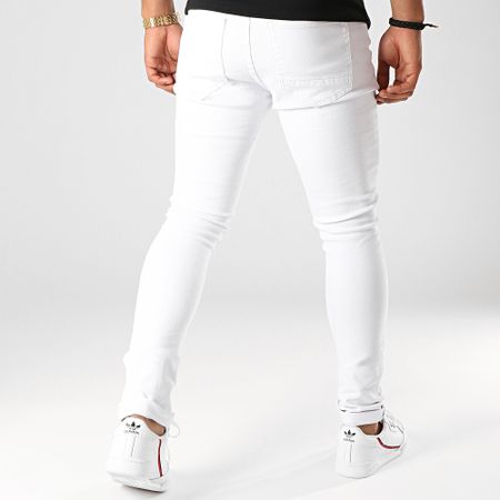 LBO - Jeans skinny con strappi LB054-5 Bianco