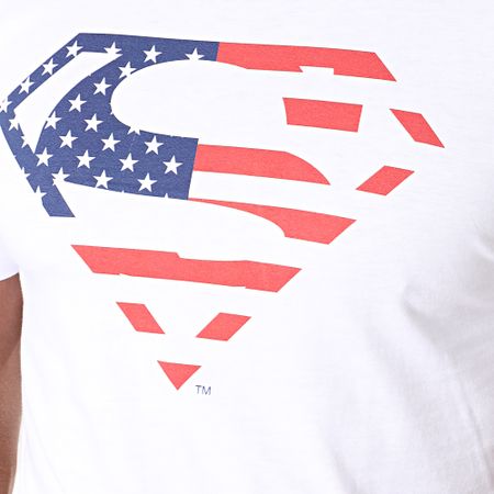 DC Comics - Maglietta USA Superman Bianco