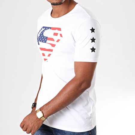 DC Comics - Maglietta USA Superman Bianco