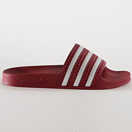 Adidas Originals - Claquettes Adilette EE6184 Bordeaux Argenté