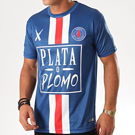 Lacrim - Tee Shirt De Sport Plata o Plomo Paris Edition Bleu Roi