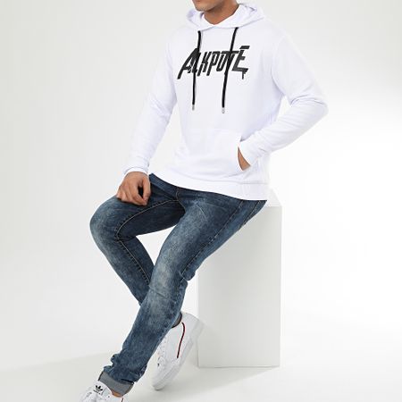 Al K Pote - Felpa con cappuccio Alvenger Bianco