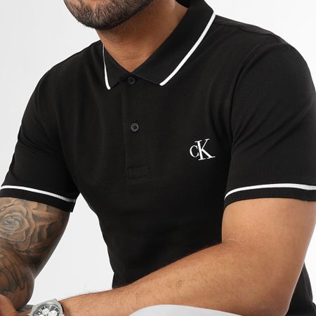 Calvin Klein - Polo Slim Tipping a manica corta 5603 Nero